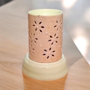 Jhaji Ceramics Handcrafted Ceramic Electric Aroma Diffuser| Aroma Oil Burner for Aromatherapy| Home Decor and Fragrance with Aroma Oils(Lavender & Lemon Fragrance 20ml Each)