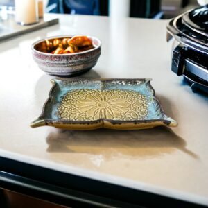 Jhaji Ceramics Ceramic Embossed Serving Platter