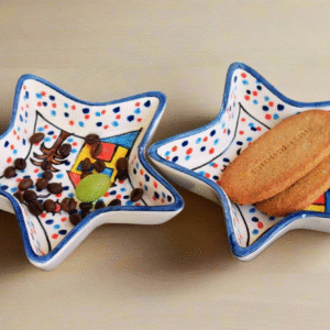 Jhaji Ceramics Star Hut Plate Set of 2 Ceramic| Ceramic Small Plate| Snack Plate Small| Dip Plate | Dessert Plate Ceramic