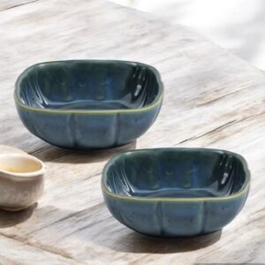 Jhaji Ceramics Ceramic Soup Bowl Set Kitchen & Dining Tableware Dinnerware & Serving Bowl Vegetable Bowl Dessert Bowl (Capacity : 200 Ml) Pack of 2
