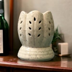 Jhaji Ceramics Handcrafted Ceramic Electric Aroma Diffuser| Aroma Oil Burner for Aromatherapy| Home Decor and Fragrance with Aroma Oils(Lavender & Lemon Fragrance 20ml Each)
