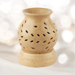 Jhaji Ceramics Handcrafted Ceramic Electric Matki Shaped Aroma Diffuser| Aroma Oil Burner for Aromatherapy| Home Decor and Fragrance with Aroma Oils(Lavender & Lemon Fragrance 20ml Each)