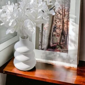 Jhaji Ceramics Ceramic Modern Insulator Shaped vases | Handcrafted Flower Vases and Pot for Home Decoration